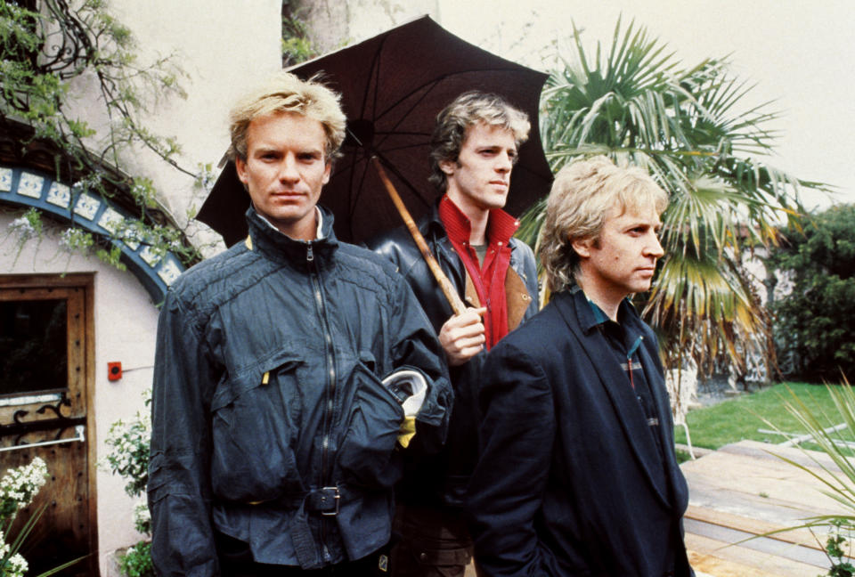 The Police's Sting (Gordon Sumner), Stewart Copeland, and Andy Summers in 1983. (Photo: PA Images via Getty Images)