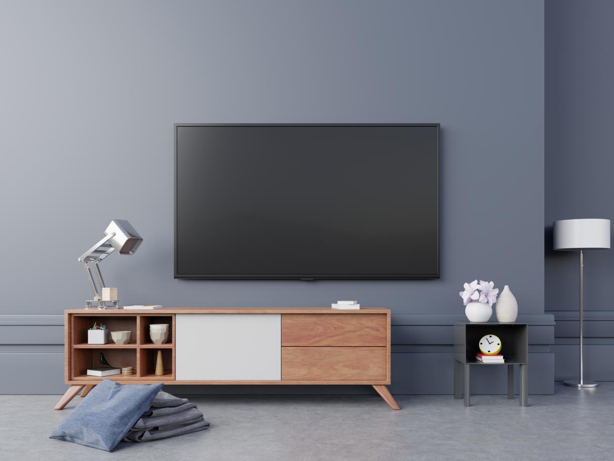 Television Set On Wall At Home