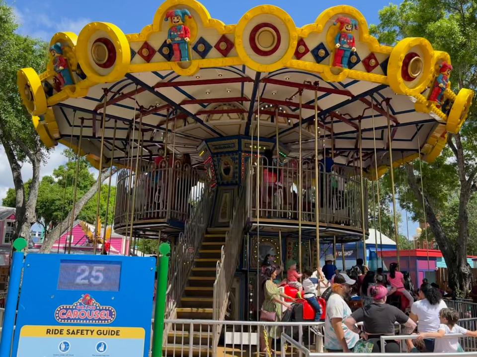 The double-decker Grand Carousel is one of dozens of kid-friendly attractions at LEGOLAND Florida.