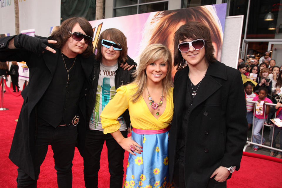 The Hannah Montana Movie LA premiere 2009 Shawn Johnson Mitchell Musso