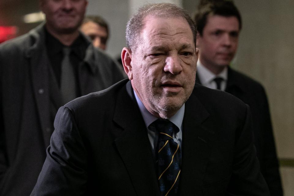 Harvey Weinstein arrives at New York City Criminal Court for the continuation of this trial (Getty Images)