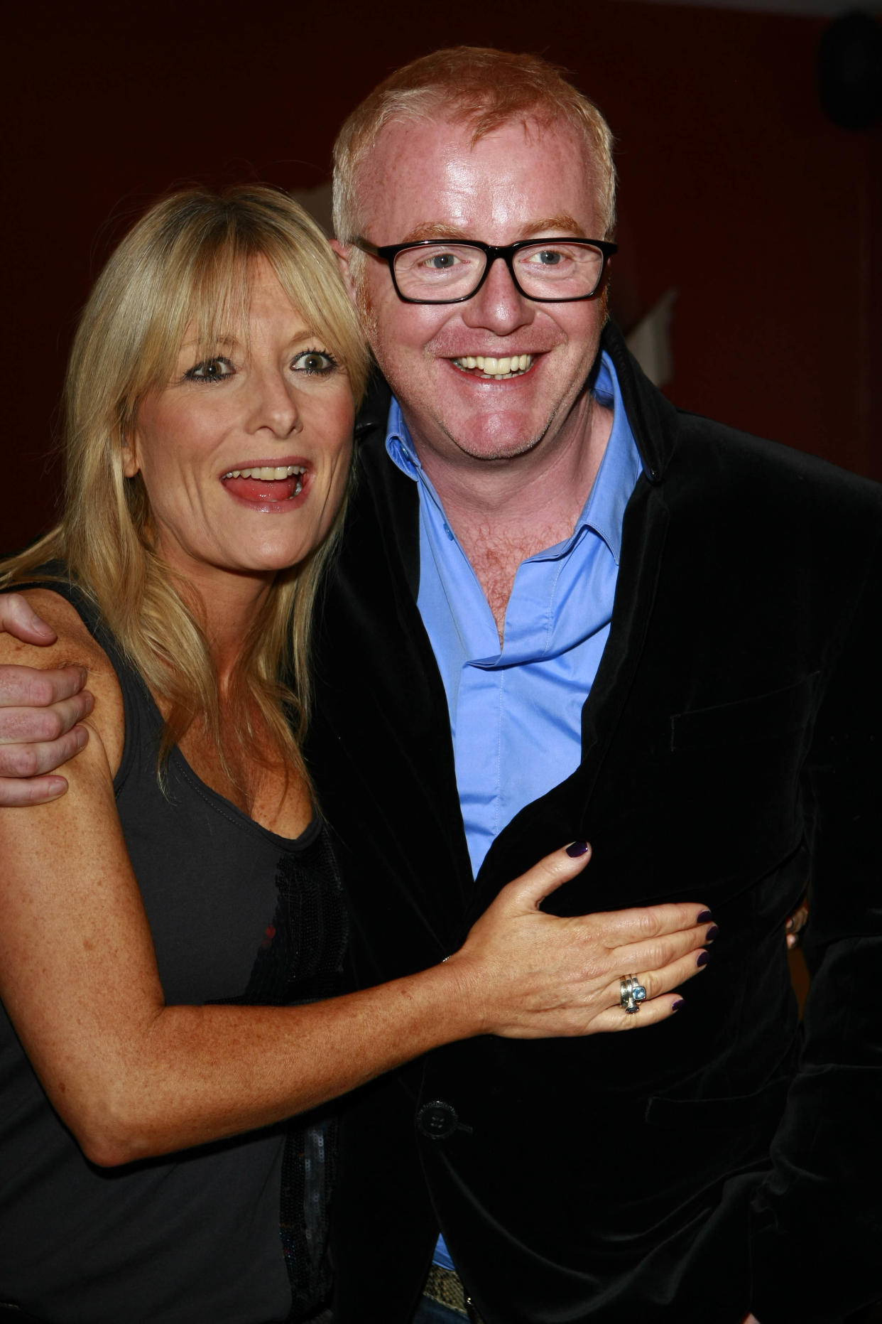 LONDON, ENGLAND - OCTOBER 1: (EMBARGOED FOR PUBLICATION IN UK TABLOID NEWSPAPERS UNTIL 48 HOURS AFTER CREATE DATE AND TIME) Gaby Roslin and Chris Evans attend Chris Evans book launch party, held at the Groucho Club, Soho, on October 1 2009 in London, England.  (Photo by Dave M. Benett/Getty Images)