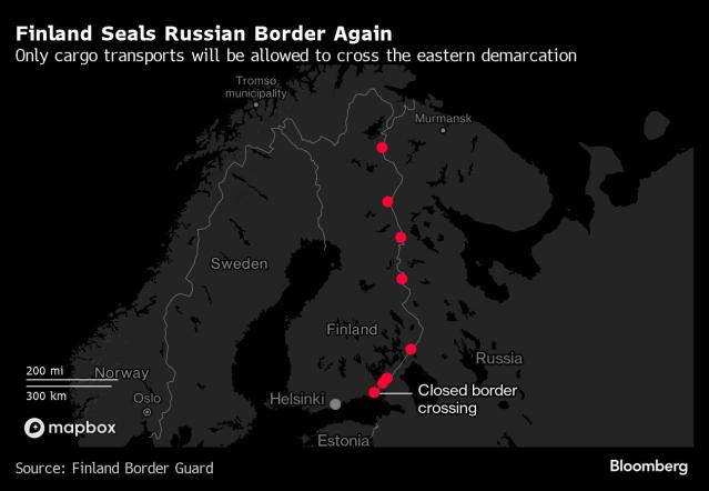 Finland to reopen 2 out of 8 border crossings with Russia after a