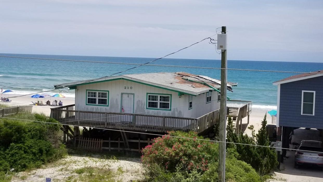 An abandoned structure at 210 Seashore Drive in North Topsail Beach is worrying neighbors.