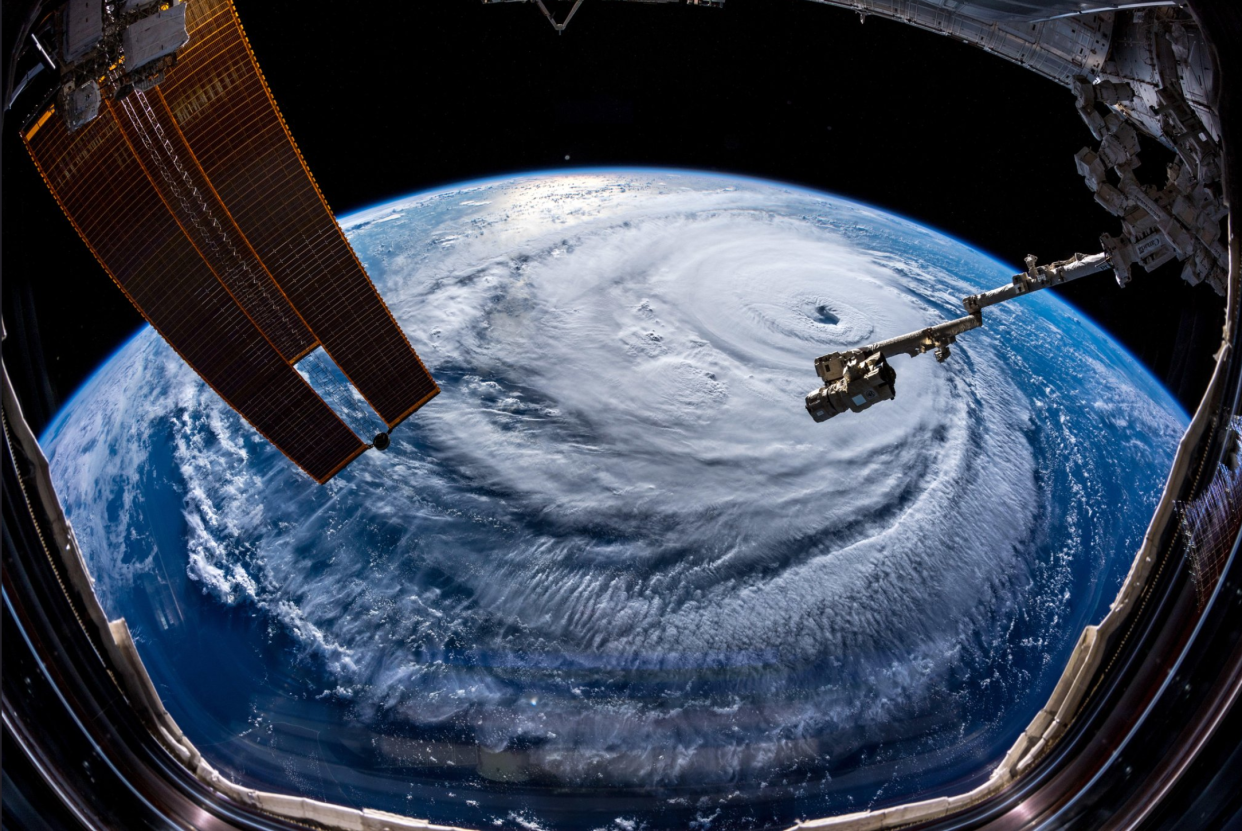 It was captured from 249 miles above the storm (Picture ESA)