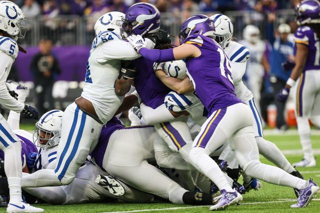 Indianapolis Colts vs. Minnesota Vikings. Fans support on NFL Game