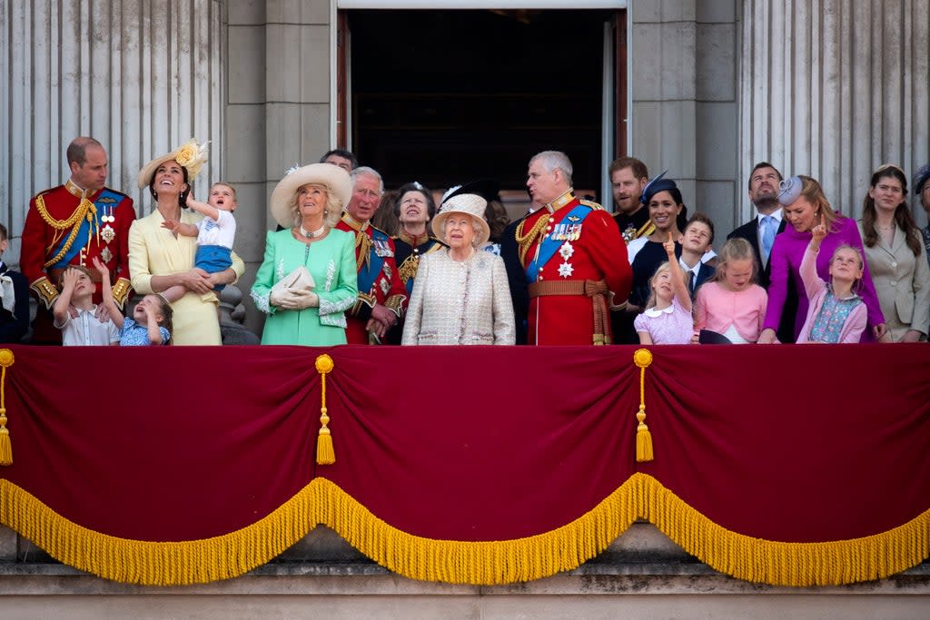 The Queen and family after a previous Trooping the Colour ceremony (PA) (PA Archive)