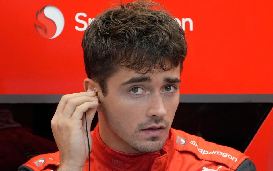 Ferrari driver Charles Leclerc of Monaco prepares during practice session of the Singapore Formula One Grand Prix, at the Marina Bay City Circuit in Singapore, Friday, Sept. 30, 2022 - AP&nbsp;