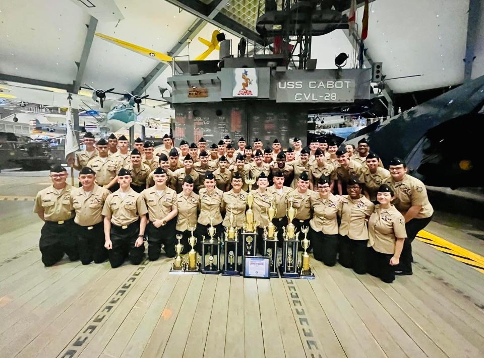 For the third year in a row, Pace High School's Naval Junior Reserve Officers' Training Corps (NJROTC) team claimed the national title at the annual Navy JROTC academic, athletic and drill championship.