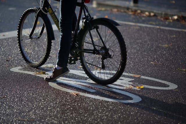 A cyclist in Cambridge