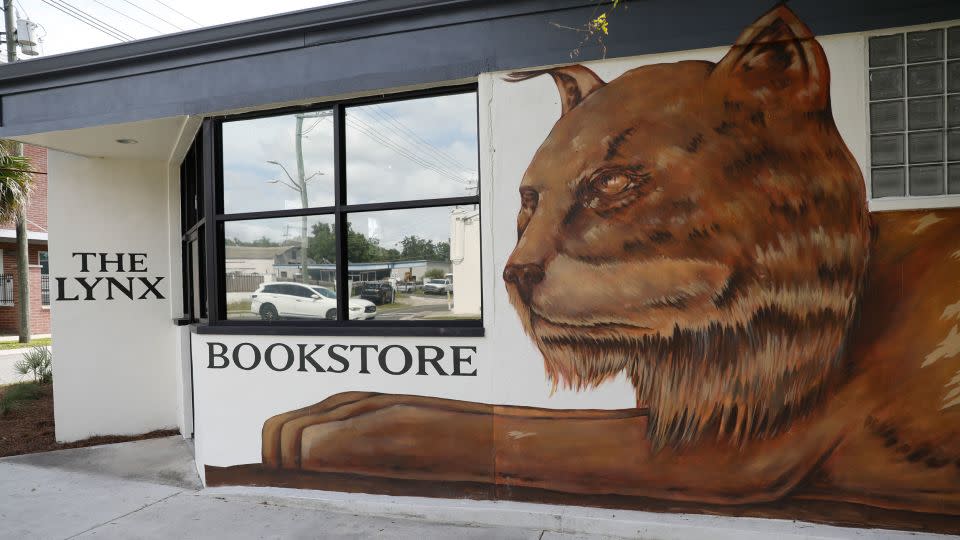 A mural of a lynx faces Gainesville's Main Street. - Octavio Jones for CNN