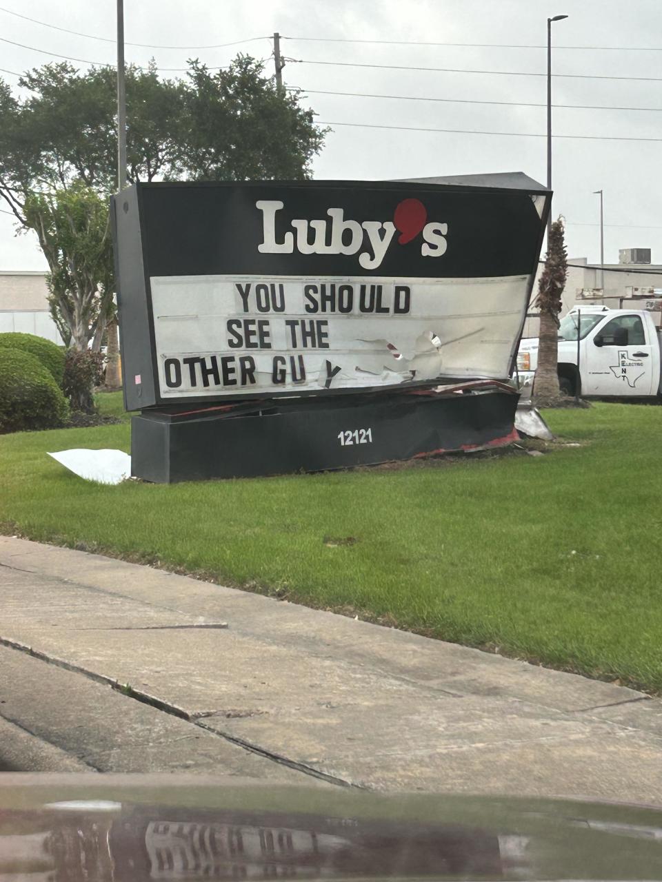 dented marquee says, you should see the other guy