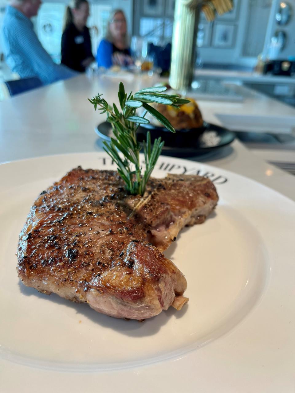 A 32-day aged prime T-bone from Crow's Nest Steakhouse on Captiva