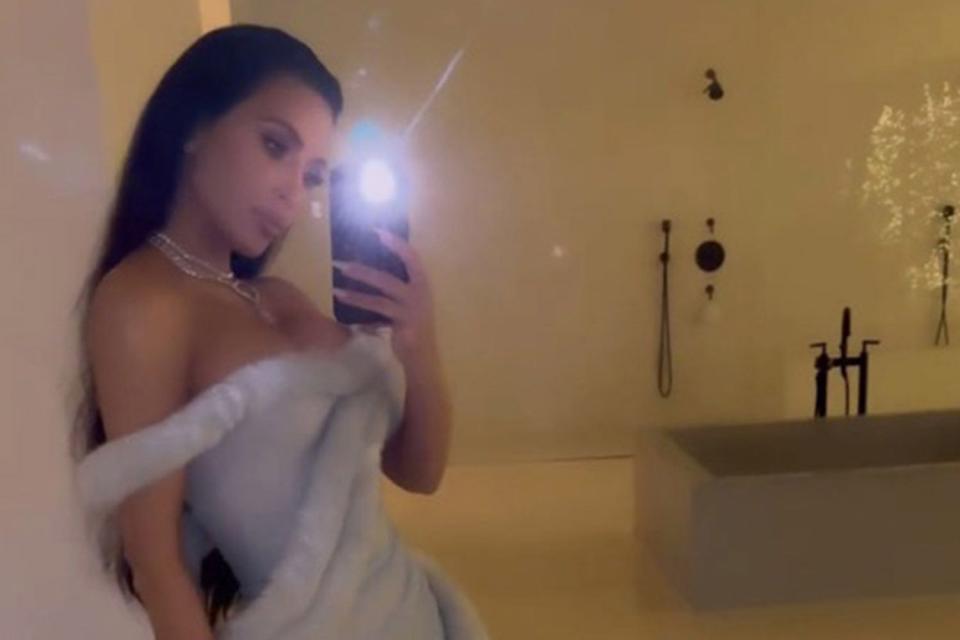 <p>Kim Kardashian/Instagram</p> Kim Kardashian at family