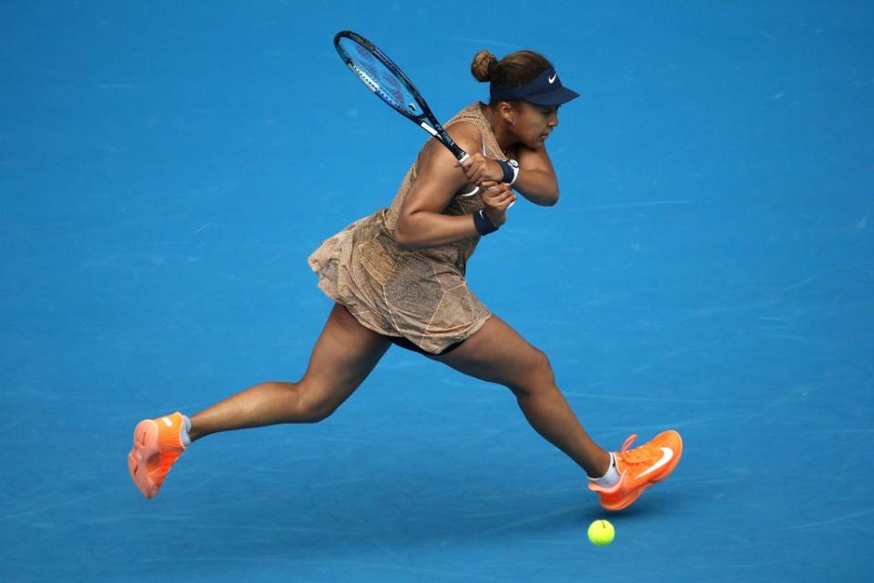 Osaka was playing her first match in four months (Hamish Blair/AP) (AP)