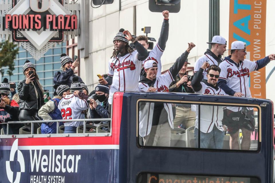 Here are some more photos from the Atlanta Braves parade.