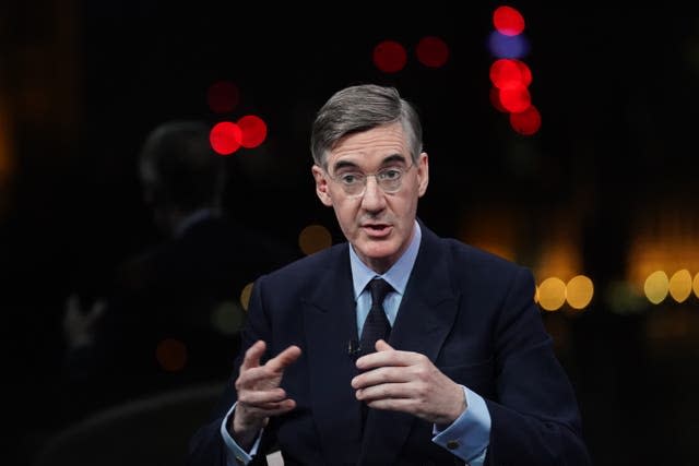 Jacob Rees-Mogg in the studio at GB News