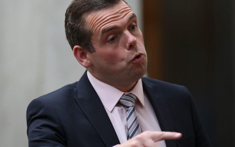 Douglas Ross launched an outspoken attack on the nationalists - Fraser Bremner/PA