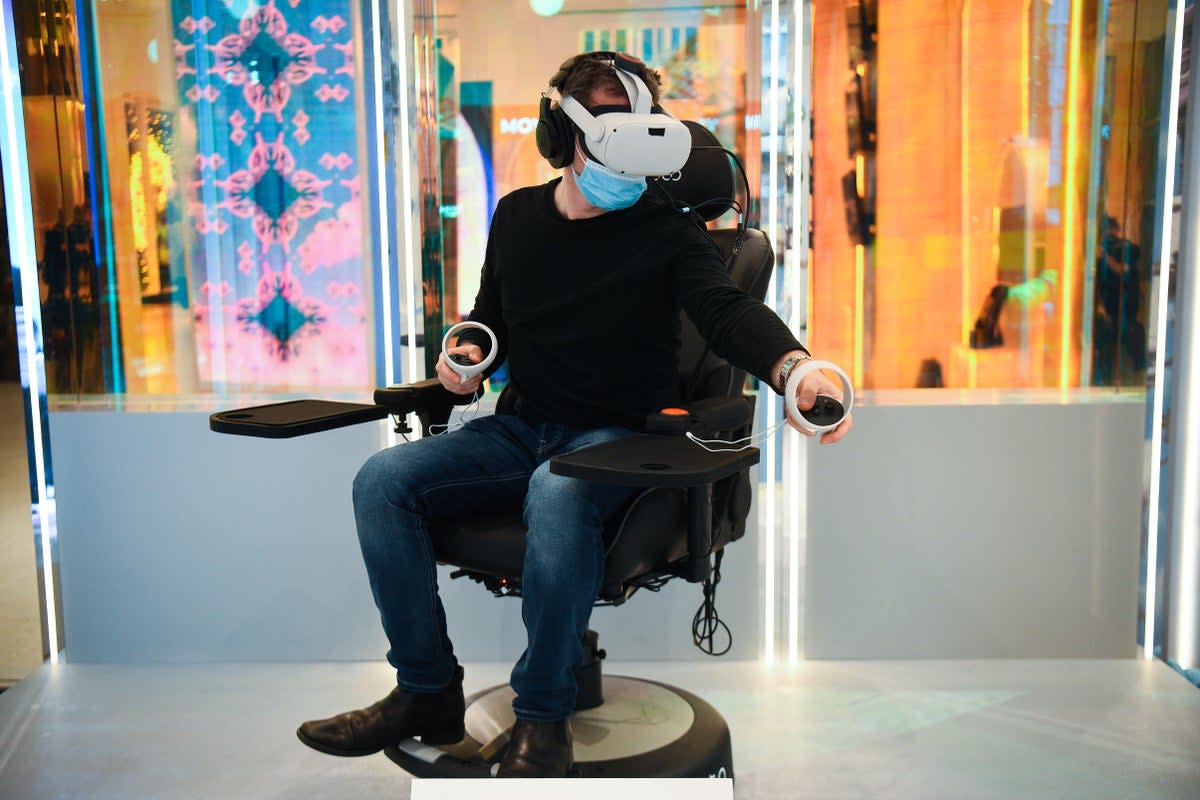 Stock picture of a man using a virtual reality headset  (PA Archive)