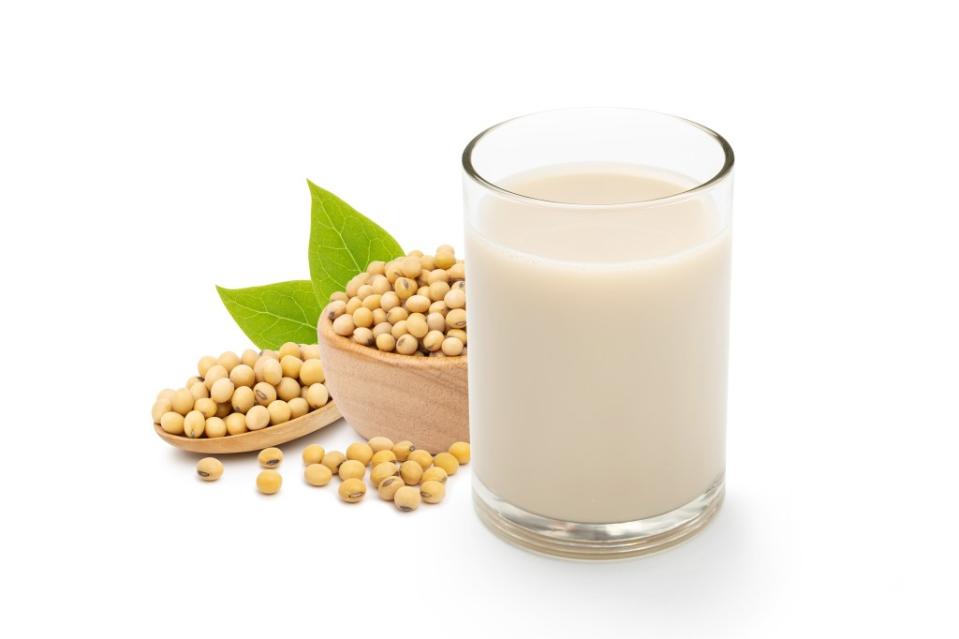 “Soy milk tops the list of healthiest non-dairy milks,” Rizzo added. jakkit – stock.adobe.com