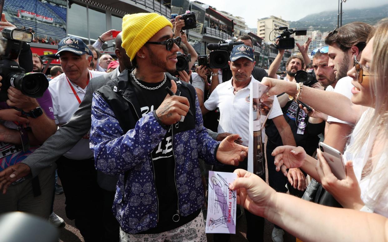 Lewis Hamilton prepares for Sunday's Grand Prix in Monaco - PA