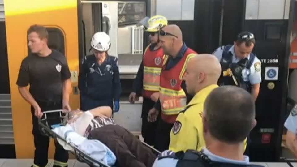 Remarkably, the woman only suffered a minor shoulder injury. Source: 7 News