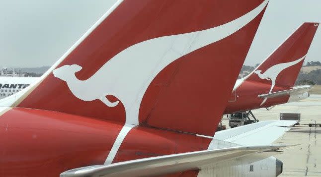 Qantas has experienced scheduling delays due to strong winds in Sydney. Source: AAP