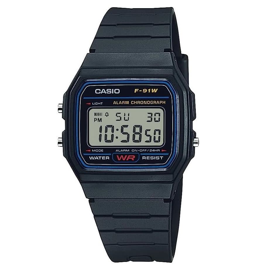 <p><a href="https://www.amazon.com/Casio-F91W-1-Classic-Resin-Digital/dp/B000GAWSDG?tag=syn-yahoo-20&ascsubtag=%5Bartid%7C10054.g.44258021%5Bsrc%7Cyahoo-us" rel="nofollow noopener" target="_blank" data-ylk="slk:Shop Now;elm:context_link;itc:0;sec:content-canvas" class="link ">Shop Now</a></p><p>F-91W Digital Watch</p><p>$13.22</p><p>amazon.com</p>