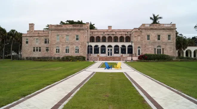 College Hall, on the Bayshore Campus of New College, is the former Charles and Edith Ringling Mansion.