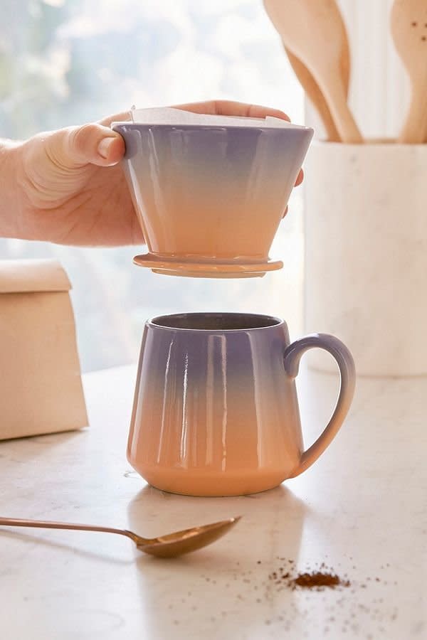 What would Lagom be without fika, "to have coffee" in Swedish? The practice of taking breaks through coffee culture is a major aspect of Lagom. Enhance your next coffee break with these ombre pour-over set from <a href="https://www.urbanoutfitters.com/shop/pour-over-coffee-mug-set?category=SEARCHRESULTS&amp;color=040" target="_blank">Urban Outfitters</a>.