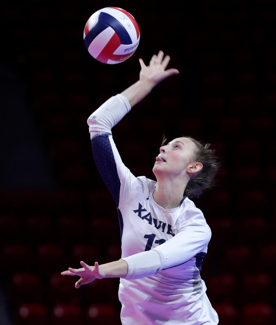 Xavier's Mattea Kiepert finished with 266 kills last season in helping the Hawks win the WIAA Division 2 state title.