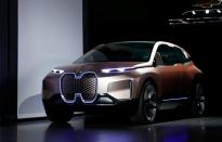 FILE PHOTO: The BMW iNEXT electric autonomous concept car is introduced during a BMW press conference at the Los Angeles Auto Show in Los Angeles
