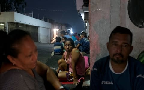 Central American migrants queue at The Mexican Comisssion for Refugees in Tapachula - Credit: Encarni Pindado&nbsp;/The Telegraph