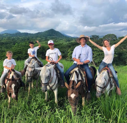 <p>Tom Brady Instagram</p> Tom Brady and Gisele Bundchen with their kids, Jack, Benjamin and Vivian.