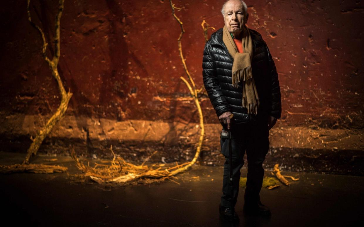 Peter Brook photographed at the Bouffes du Nord theatre in Paris in 2018 - Lionel Bonaventure/AFP