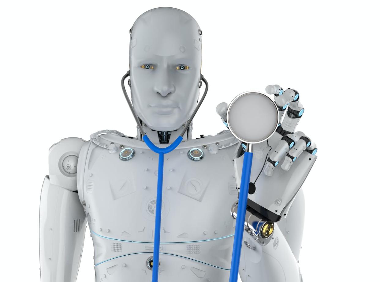 <span class="caption">AI medical systems promise superhuman capabilities, but they are only as fair as the data they're trained on.</span> <span class="attribution"><a class="link " href="https://www.gettyimages.com/detail/photo/medical-technology-concept-royalty-free-image/1131485105?adppopup=true" rel="nofollow noopener" target="_blank" data-ylk="slk:PhonlamaiPhoto/iStock via Getty Images;elm:context_link;itc:0;sec:content-canvas">PhonlamaiPhoto/iStock via Getty Images</a></span>