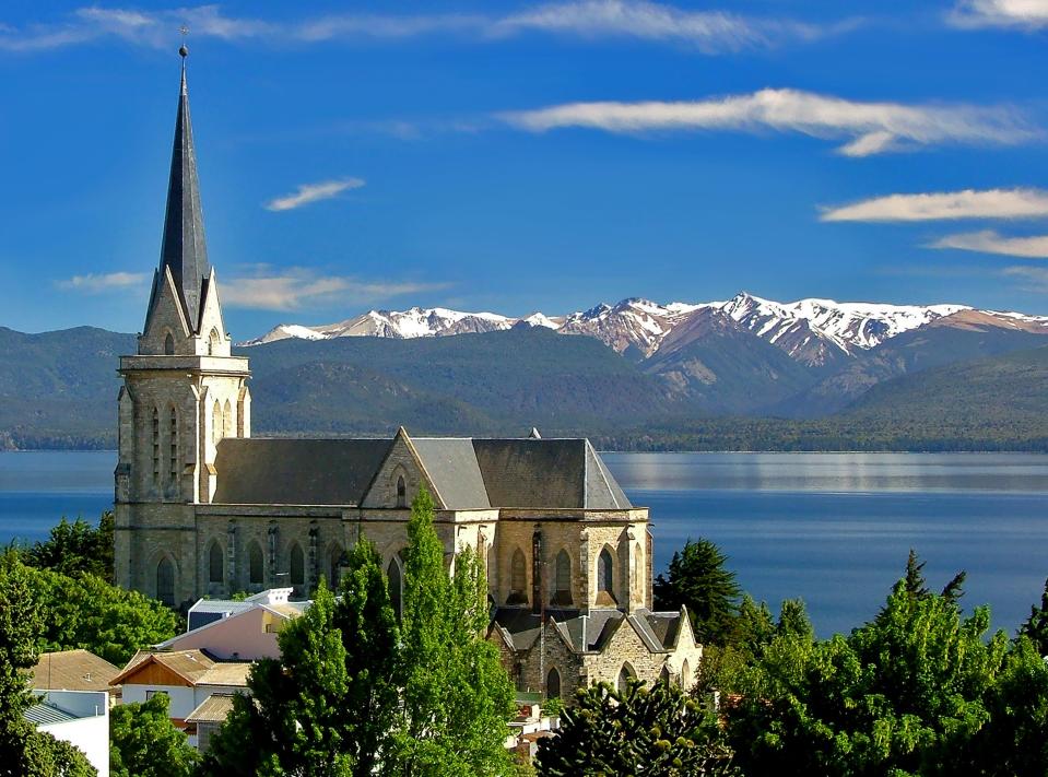 Cathedral of Our Lady of Nahuel Huapi, located in Bariloche, Argentina.