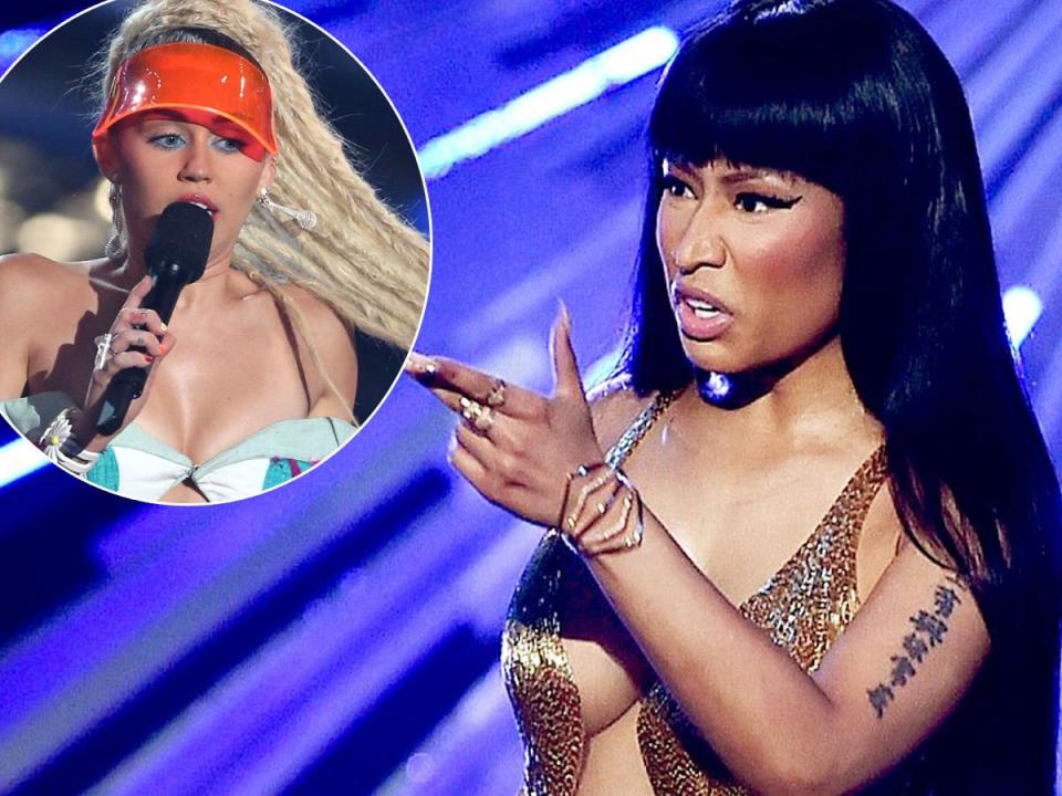 nicki minaj miley cyrus fight vmas