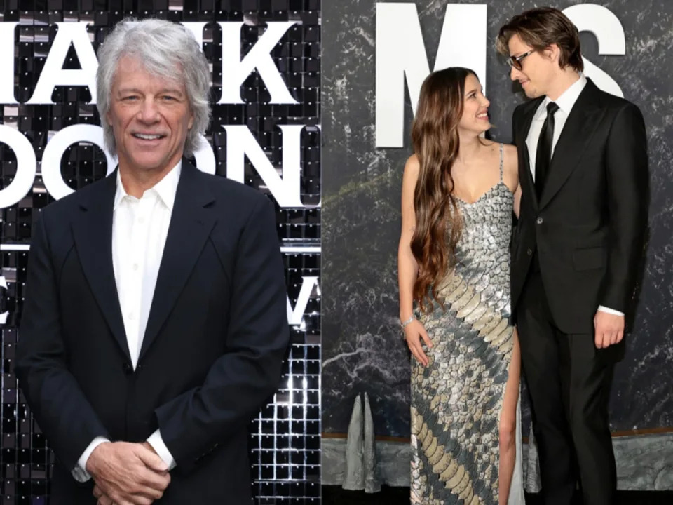 Jon Bon Jovi said his future grandchildren will be more English than Italian since Brown has married his son (Getty)