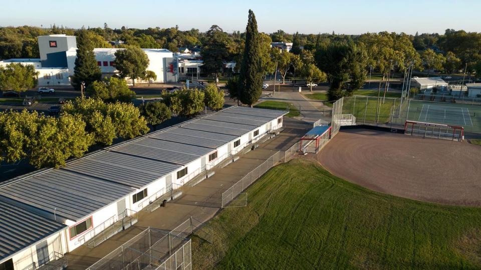 Modesto High School in Modesto, Calif., Wednesday, Oct. 11, 2023. When all the modernization construction is complete, an estimated 99% of instruction will be on Modesto High School’s main campus.