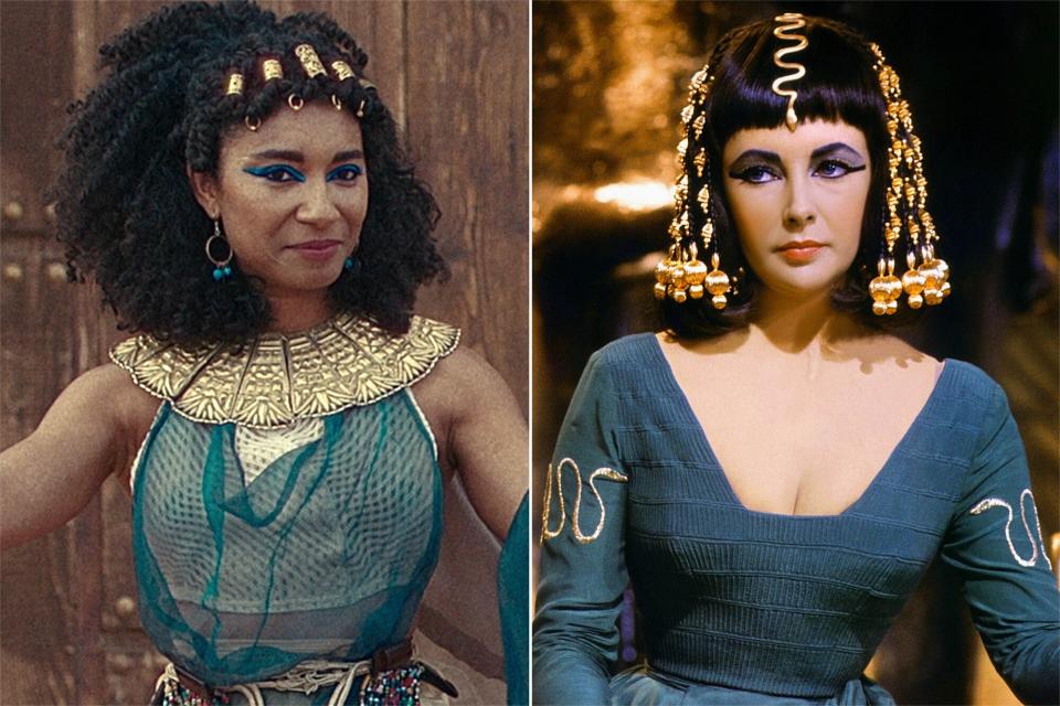 Adele James in 'Queen Cleopatra' and Elizabeth Taylor in 'Cleopatra'