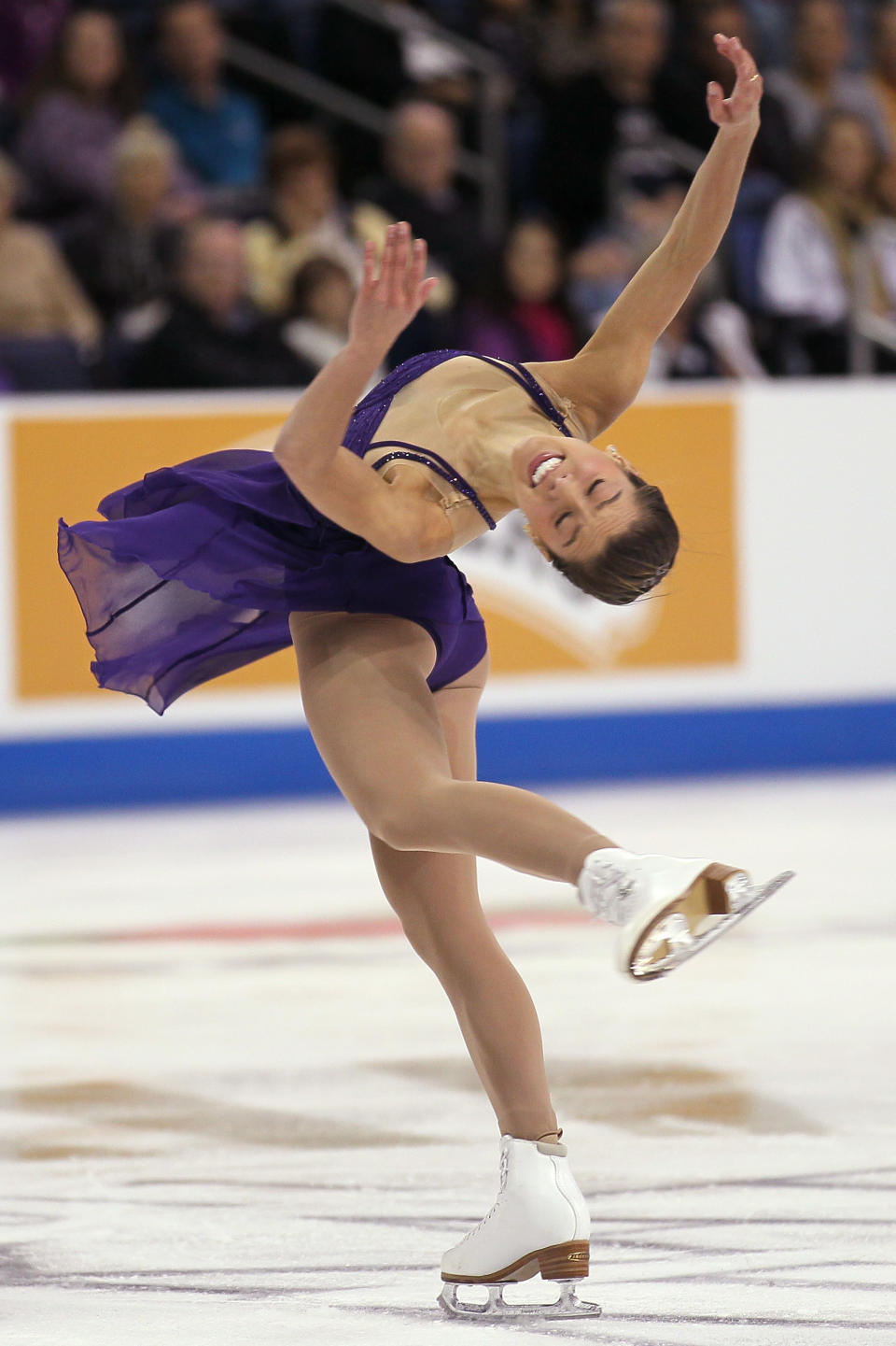 ONTARIO, CA - OCTOBER 23: Alissa Czisny performs in Ladies Free Skating during Hilton HHonors Skate America at Citizens Business Bank Arena on October 23, 2011 in Ontario, California. (Photo by Stephen Dunn/Getty Images)