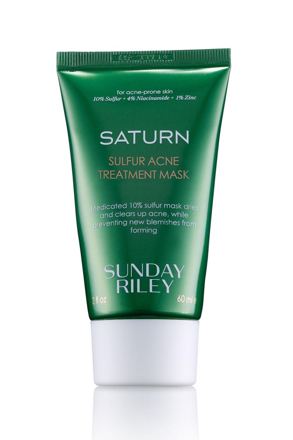 14) Sunday Riley Saturn Sulfur Acne Treatment Mask
