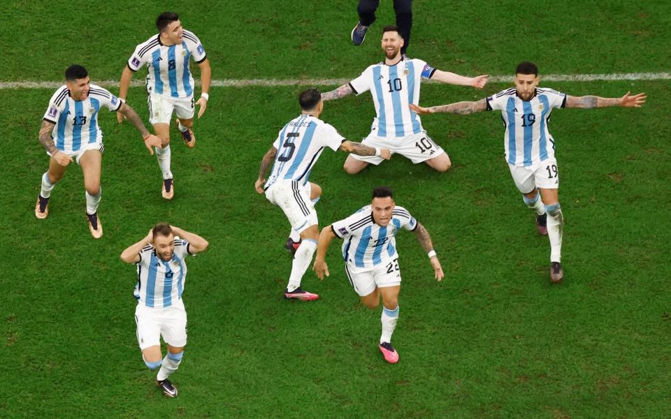 Argentina's crowning moment is confirmed after Gonzalo Montiel's penalty - PETER CZIBORRA/REUTERS