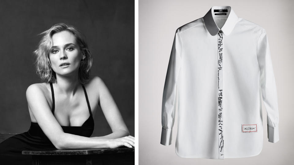 Das Design von Diane Kruger. (Bilder: Laurent Humbert/ Karl Lagerfeld)