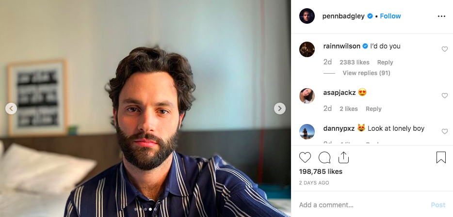 Photo credit: Penn Badgley - Instagram