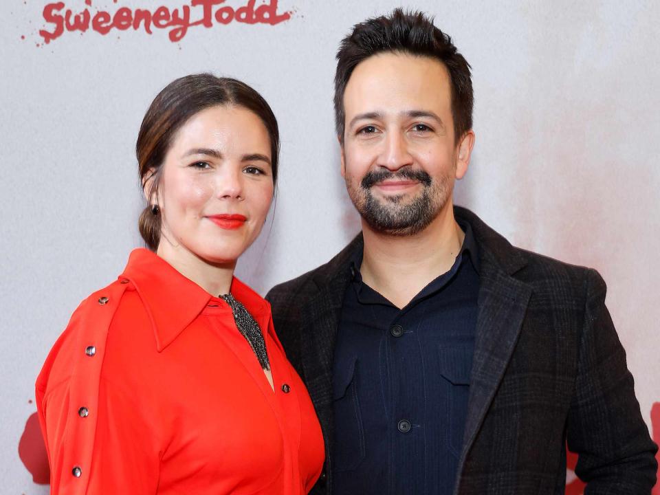 <p>John Lamparski/Getty</p> Lin-Manuel Miranda and Vanessa Nadal attend "Sweeney Todd: The Demon Barber Of Fleet Street" Broadway revival opening night at Lunt-Fontanne Theatre on March 26, 2023 in New York City.