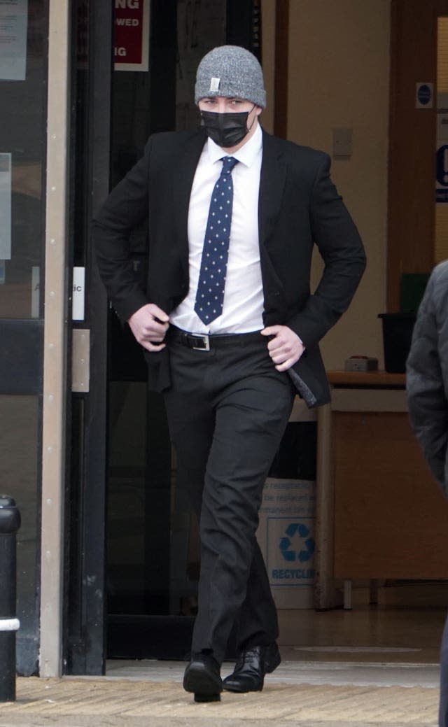 Student Joseph Vesey, 22, outside North Tyneside Magistrates’ Court, North Shields