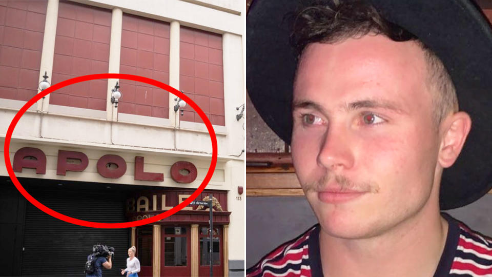 Pictured right is late Aussie league star Liam Hampson and the Barcelona nightclub where he died.