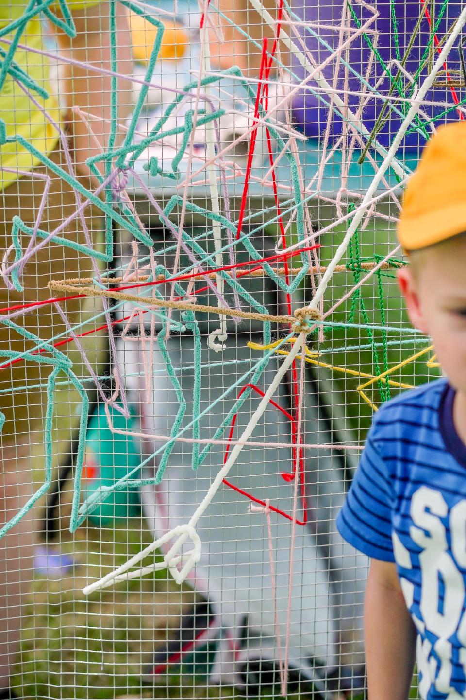 A colorful yarn creation from last year's Art in the Park